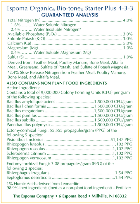 Espoma, Bio Tone Starter Plus