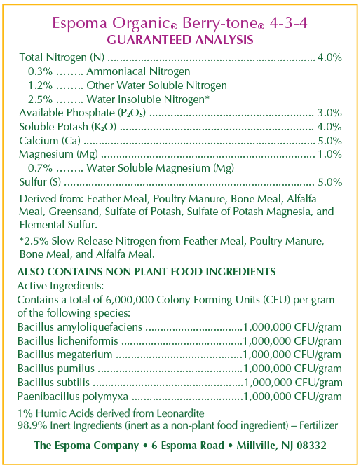 Espoma, Berry Tone