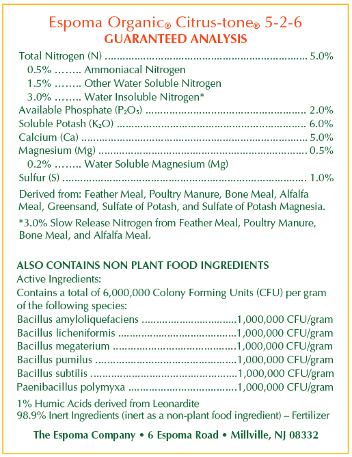 Espoma, Citrus Tone 4lbs