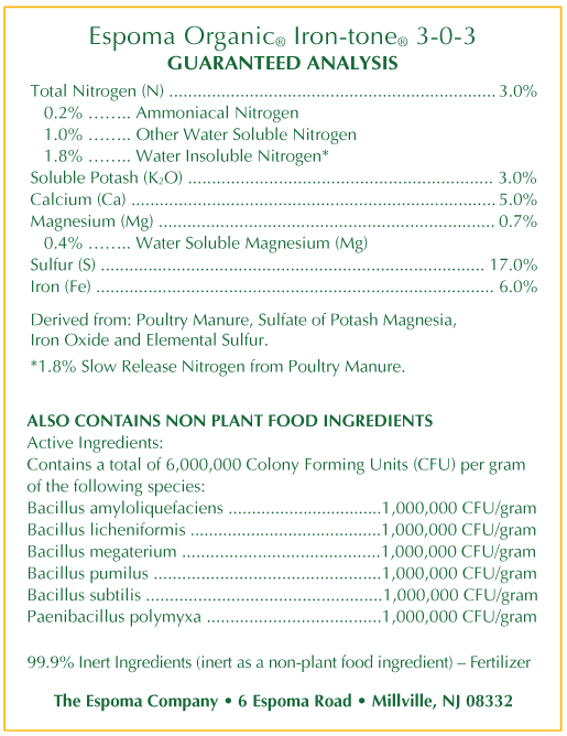 Espoma, Iron Tone 5lb