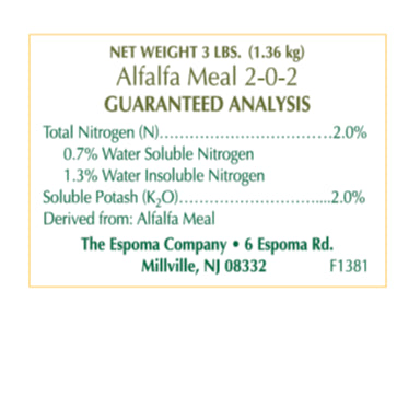 Espoma, Alfalfa Meal 3lbs
