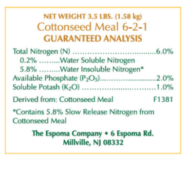 Espoma, Cottonseed Meal 3.5lbs