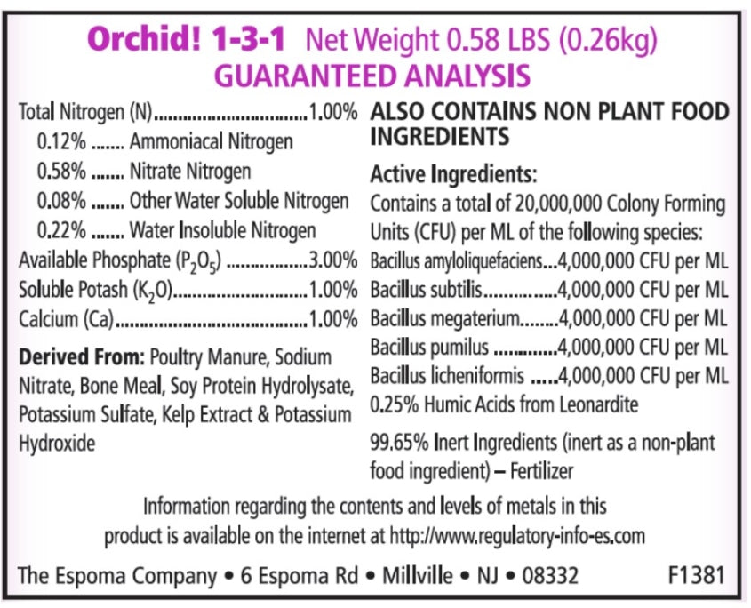 Espoma, Orchid! Orchid and Flower Food Organic 8oz