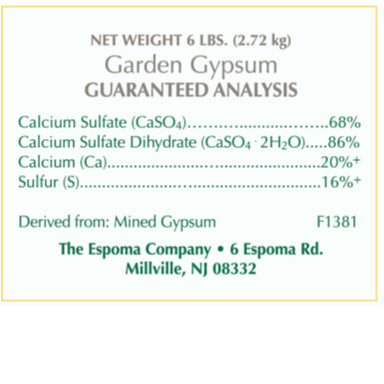Espoma, Garden Gypsum