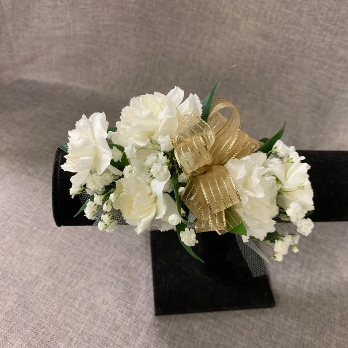 Mini carnation wrist corsage